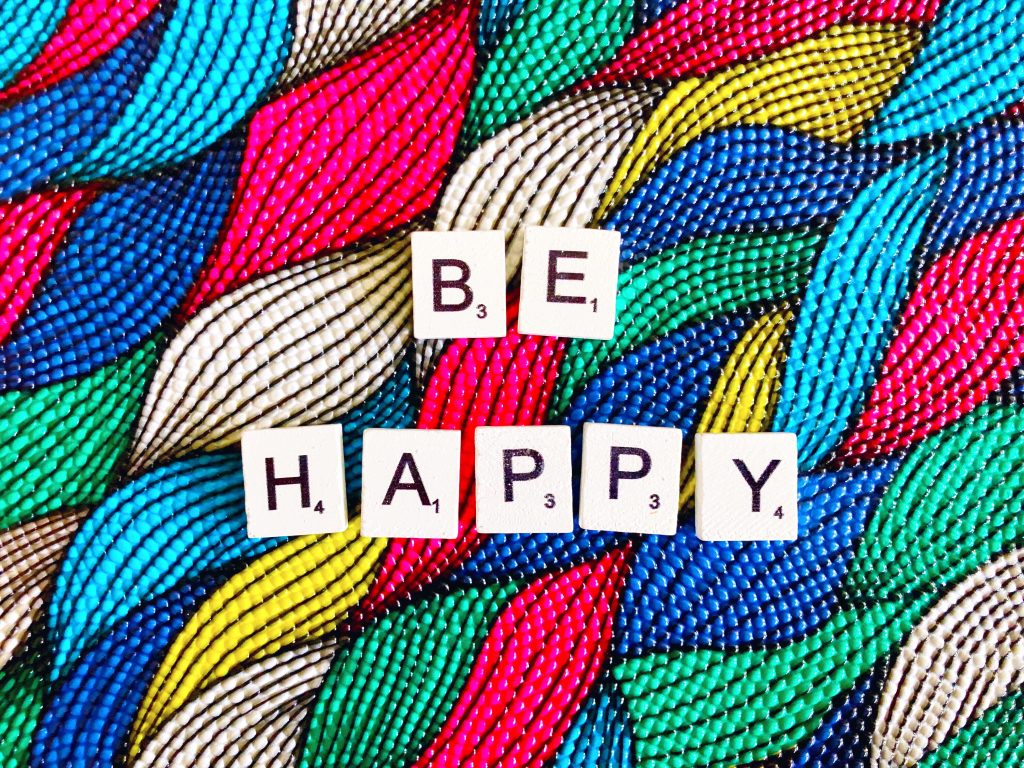 Be happy scrabble letters