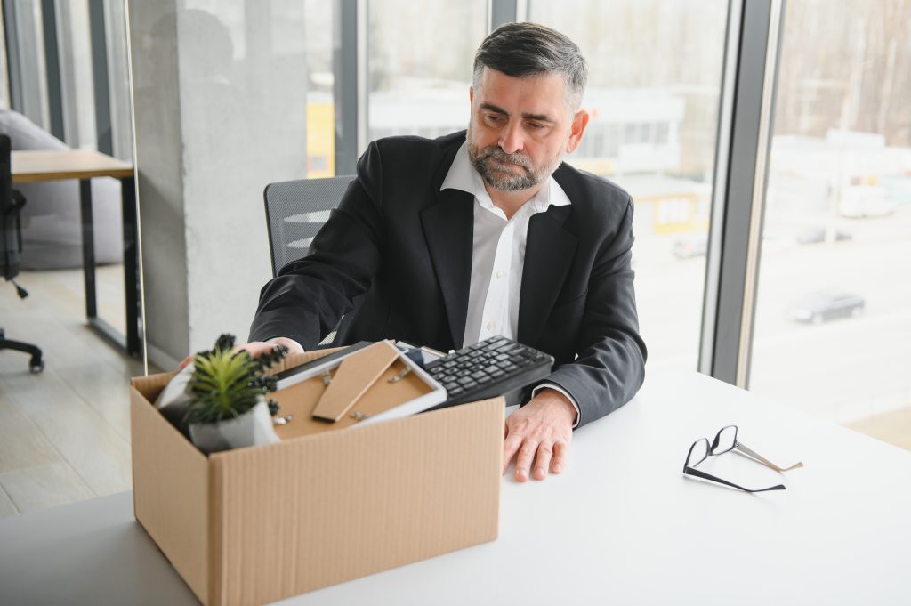 older man being laid off