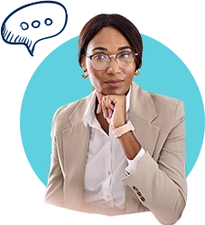 woman with thought bubble